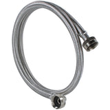 Certified Appliance Accessories 2 pk Braided Stainless Steel Washing Machine Hoses with Elbow, 4ft