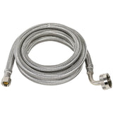 Certified Appliance Accessories DW72SSL Braided Stainless Steel Dishwasher Connector with Elbow, 6ft (Silver)