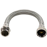 Certified Appliance Accessories WI12SSFM Braided Stainless Steel Water-Inlet Hose, 1ft (Silver)