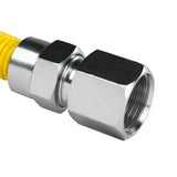 Coated Flexible Gas Connector, 1/2-In. OD, 1/2-In. MIP x 1/2-In. FIP