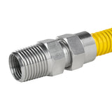 Coated Flexible Gas Connector, 1/2-In. OD, 1/2-In. MIP x 1/2-In. FIP