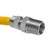 Coated Flexible Gas Connector, 3/8-In. OD, 1/2-In. MIP x 1/2-In. FIP