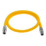 Coated Flexible Gas Connector, 1/2-In. OD, 1/2-In. MIP x 1/2-In. MIP