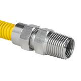Coated Flexible Gas Connector, 1/2-In. OD, 1/2-In. MIP x 1/2-In. MIP