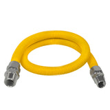 Coated Flexible Gas Connector, 5/8-In. OD, 1/2-In. MIP x 3/4-In. MIP