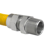 Coated Flexible Gas Connector, 5/8-In. OD, 1/2-In. MIP x 3/4-In. MIP