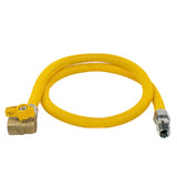 Coated Flexible Gas Connector, 5/8-In. OD, 1/2-In. MIP x 3/4-In. FIP Angle Valve