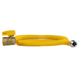 Coated Flexible Gas Connector, 5/8-In. OD, 1/2-In. MIP x 3/4-In. FIP Angle Valve