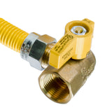 Coated Flexible Gas Connector, 5/8-In. OD, 1/2-In. MIP x 3/4-In. FIP Angle Valve