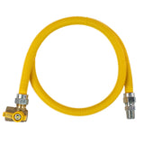 Coated Flexible Gas Connector, 5/8-In. OD, 1/2-In. MIP x 3/4-In. FIP Angle Valve