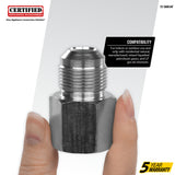 5/8-In. OD Flare (15/16-16 Thread) Steel Gas Fitting, 3/4-In. FIP