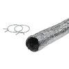 Gas or Electric Flex Dryer Vent Transition Duct with Clamps, 5 Ft.