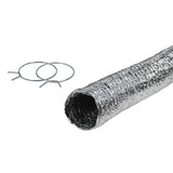 Gas or Electric Flex Dryer Vent Transition Duct with Clamps, 5 Ft.