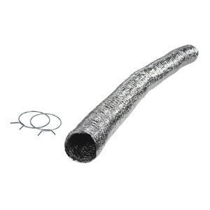 Gas or Electric Flex Dryer Vent Transition Duct with Clamps, 5 Ft.