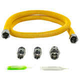 Coated Stainless Steel Gas Appliance Installation Kit, 4 Ft.