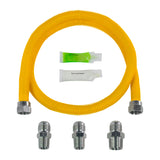 Coated Stainless Steel Gas Appliance Installation Kit, 4 Ft.