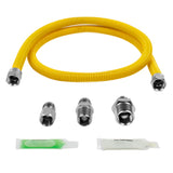 Coated Stainless Steel Gas Dryer Installation Kit, 4 Ft.