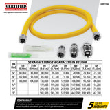 Coated Stainless Steel Gas Dryer Installation Kit, 4 Ft.