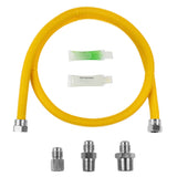 Coated Stainless Steel Gas Dryer Installation Kit, 4 Ft.