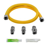 Coated Stainless Steel Gas Range Installation Kit, 4 Ft.