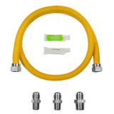 Coated Stainless Steel Gas Range Installation Kit, 4 Ft.