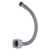 Braided Stainless Steel Toilet Supply Line, 3/8 In. FCM x 7/8 In. Female Ballcock, 12 In.