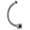 Braided Stainless Steel Toilet Supply Line, 3/8 In. FCM x 7/8 In. Female Ballcock, 12 In.