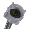 Braided Stainless Steel Toilet Supply Line, 3/8 In. FCM x 7/8 In. Female Ballcock, 12 In.