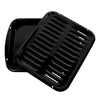Heavy-Duty Porcelain Broiler Pan & Grill Set