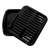 Heavy-Duty Porcelain Broiler Pan & Grill Set