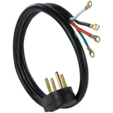 Certified Appliance Accessories 4-Wire Eyelet 40-Amp Range Cord, 4ft