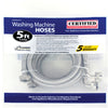 Certified Appliance Accessories WM60SSL2PK 2 pk Braided Stainless Steel Washing Machine Hoses with Elbow, 5ft (Silver)