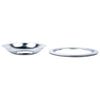 Certified Appliance Accessories 50003-C Chrome Style D Hinged 2 Large 8" & 2 Small 6" Replacement Drip Pans Plus Rings for GE & Hotpoint Electric Ranges (Silver)
