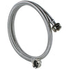 Certified Appliance Accessories WM60SSL2PK 2 pk Braided Stainless Steel Washing Machine Hoses with Elbow, 5ft (Silver)