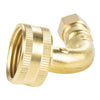 Certified Appliance Accessories BELBLF34382 Dishwasher Elbow with Nut & Compression Ferrule, 3/4" FGH (Female Garden Hose) x 3/8" MIP (Male Iron Pipe) (Gold)