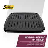 Heavy-Duty Porcelain Broiler Pan & Grill Set