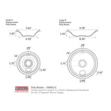 Certified Appliance Accessories 50002-C Chrome Style B 2 Large 8" & 2 Small 6" Replacement Drip Bowls for GE & Hotpoint Electric Ranges (Silver)