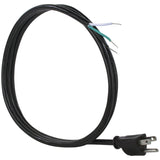 Certified Appliance Accessories 15-0336ST 10-Amp Grounded Straight Plug Head Power Supply Cord, 6ft (Black)