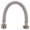 Certified Appliance Accessories WI12SSFM Braided Stainless Steel Water-Inlet Hose, 1ft (Silver)