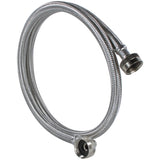 Braided Stainless Steel Washing Machine Hose with Elbow, 4ft