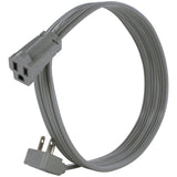 15-Amp Grounded Appliance Extension Cord, 12ft (Gray)