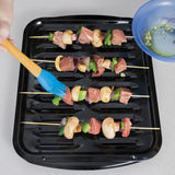 Heavy-Duty Porcelain Broiler Pan & Grill Set