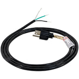 Certified Appliance Accessories 15-0336ST 10-Amp Grounded Straight Plug Head Power Supply Cord, 6ft (Black)