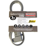 Certified Appliance Accessories 15-Amp Grounded Appliance Extension Cord, 3ft
