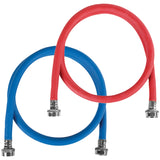 Certified Appliance Accessories 2 pk Red/Blue EPDM Washing Machine Hoses, 4ft