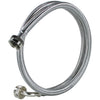Certified Appliance Accessories WM60SSL2PK 2 pk Braided Stainless Steel Washing Machine Hoses with Elbow, 5ft (Silver)