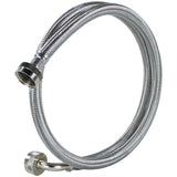 Certified Appliance Accessories WM60SSL2PK 2 pk Braided Stainless Steel Washing Machine Hoses with Elbow, 5ft (Silver)