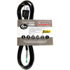 Certified Appliance Accessories 15-0336ST 10-Amp Grounded Straight Plug Head Power Supply Cord, 6ft (Black)