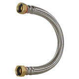 Braided Stainless Steel Water Heater Connector, 1.5ft