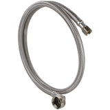 Certified Appliance Accessories DW60SSL Braided Stainless Steel Dishwasher Connector with Elbow, 5ft (Silver)